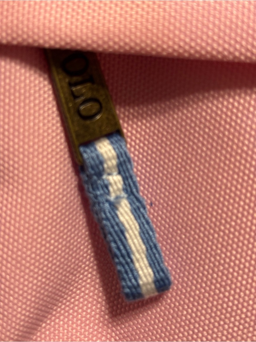 Polo by Ralph Lauren Pink Belt Bag with Light Blue Strap NWOT - Picture 7 of 7